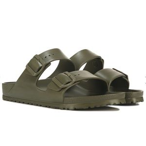 Essentials Arizona Footbed Sandal Birkenstocks women’s size 41 khaki green EUC